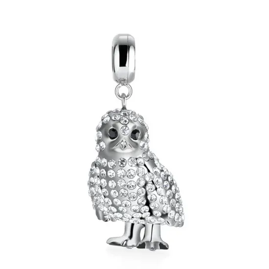 BERING Anhänger Edelstahl silberfarben mit Glitzersteinen PolarOwl-1