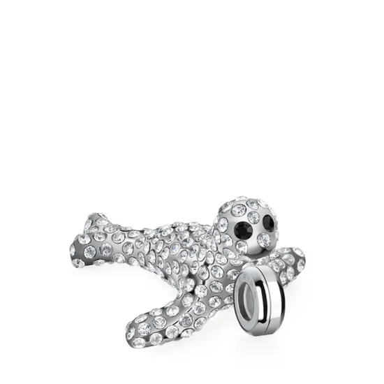 BERING Anhänger Edelstahl silberfarben mit Glitzersteinen PolarSeal-1