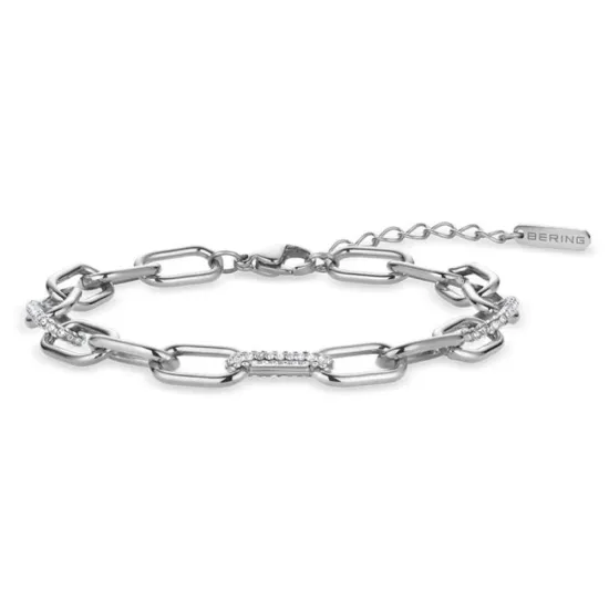 BERING Arctic Symphony Armkette Edelstahl silberfarben mit Zirkonias 655-17-180