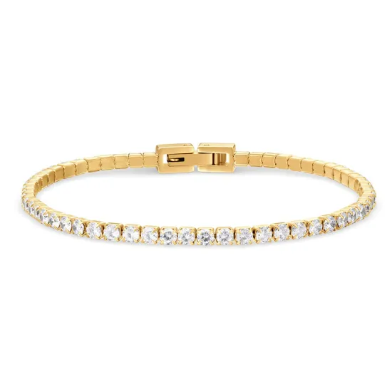 BERING Armband Arctic Symphony gold glänzend mit Zirkoniasteinen 17 cm 646-27-170