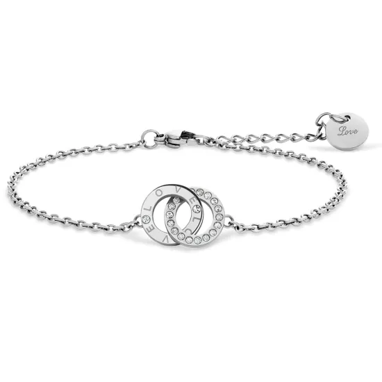 BERING Armkette Edelstahl silberfarben mit Zirkonias 654-17-180