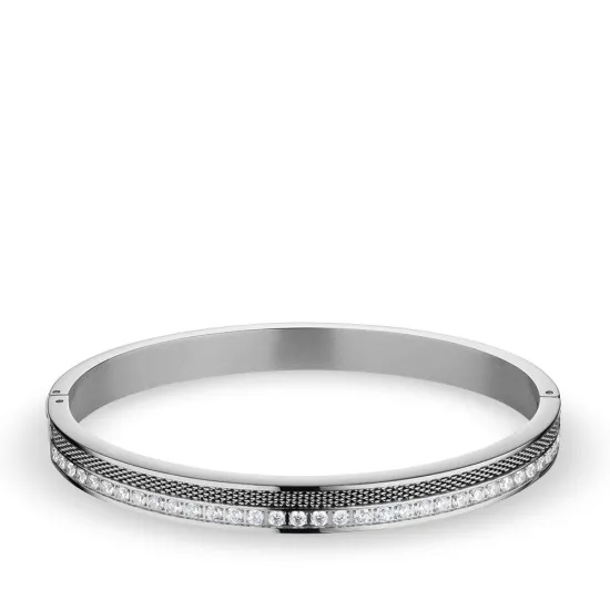 BERING Armreif Arctic Symphony Edelstahl mit Zirkonias 19 cm 628-1111-190