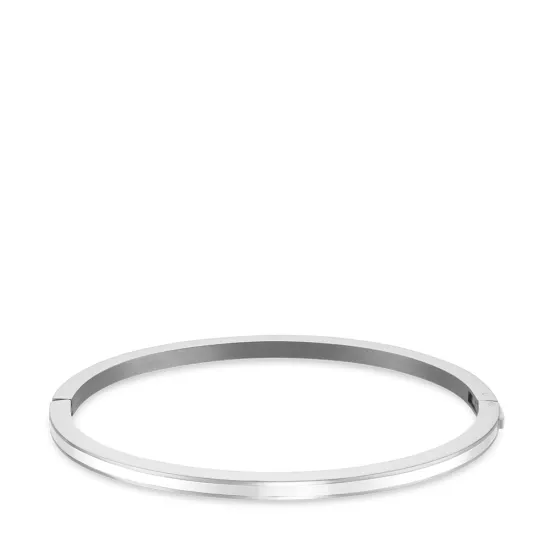 BERING Armreif Arctic Symphony Edelstahl mit Zirkonias und Emaille weiss 19 cm 658-1127-190