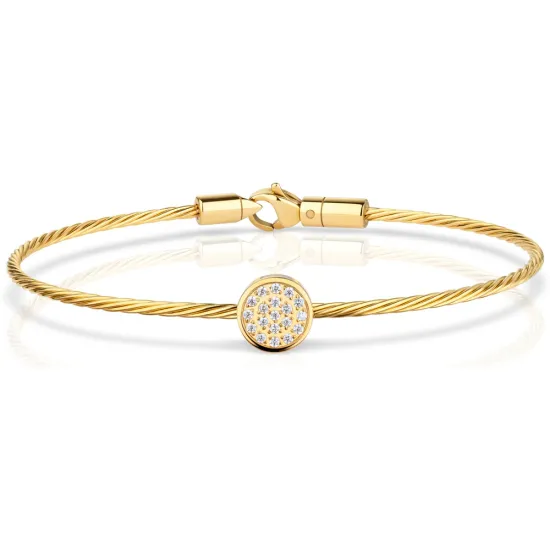 BERING Armreif Arctic Symphony mit Kreis Edelstahl goldfarben 19 cm 645-20-190