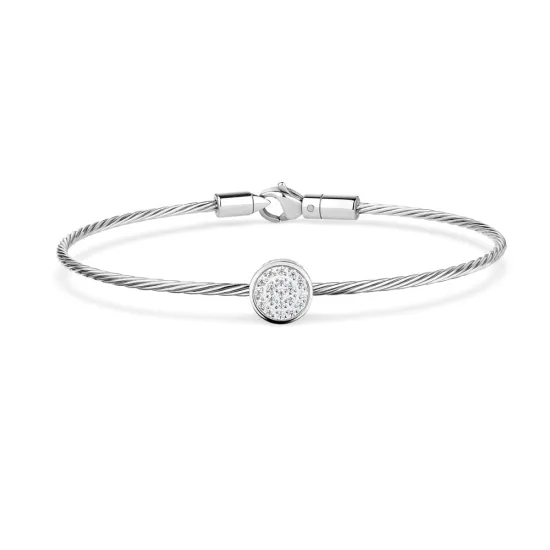 BERING Armreif Arctic Symphony mit Kreis silberfarben 19 cm 645-10-190