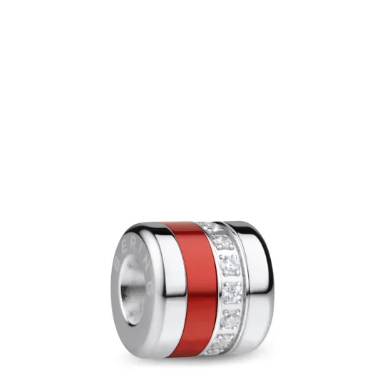 BERING Charm Edelstahl mit Keramik-Einsatz rot Soulmate-1 Arctic Symphony