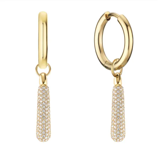 BERING Creole Arctic Pave mit Einhänger Edelstahl goldfarben mit Zirkonias 748-27-05