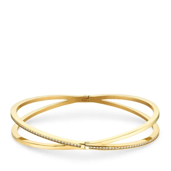 BERING Edelstahl Armreif Arctic Symphony 19 cm goldfarben Zirkonias 656-2217-190