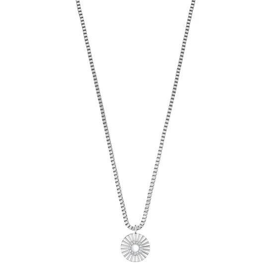 BERING Halskette Edelstahl silberfarben mit Anhänger Sonne 45 cm 465-150-450