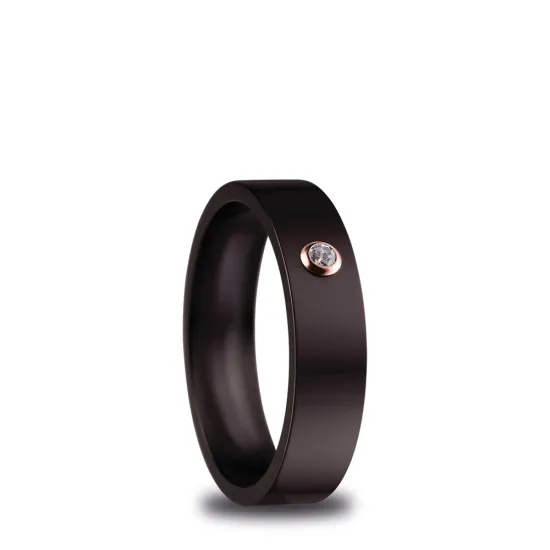 BERING Innenring breit Keramik braun mit Zirkonia glänzend Gr. 60 553-97-72