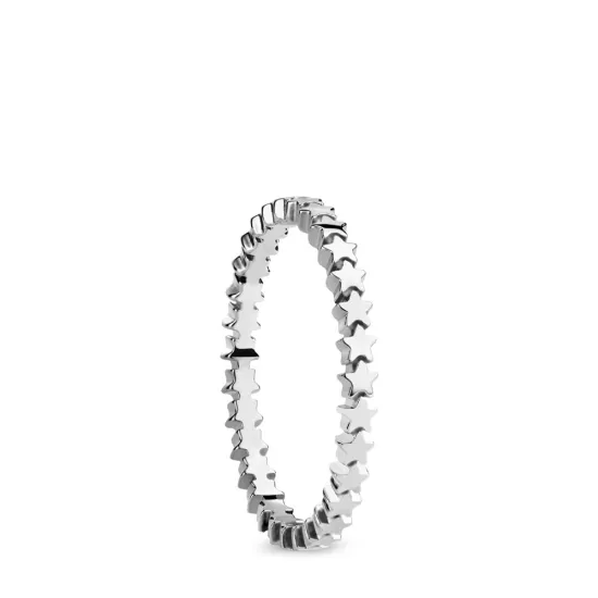 BERING Innenring schmal Edelstahl silberfarben Sterne glänzend Gr. 60 581-10-71