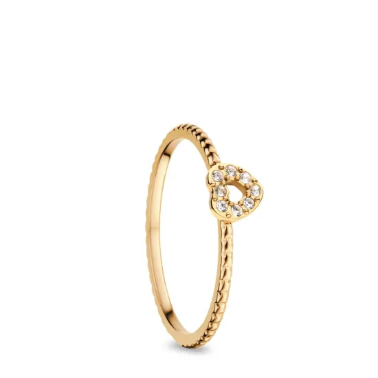 BERING Innenring ultra schmal Edelstahl goldfarben Herz Gr. 63 562-24-80