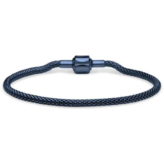 BERING Milanaise-Armband Arctic Symphony IP blau 17 cm