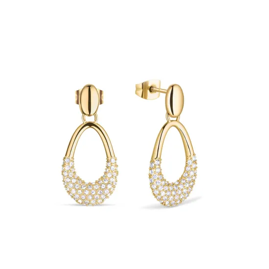 BERING Ohrstecker Arctic Pave hängend goldfarben glänzend 757-27-05