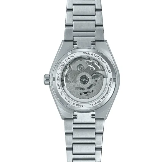 Casio Edifice Automatikuhr silberfarben Carbon mit Edelstahlband EFK-100CD-1AER