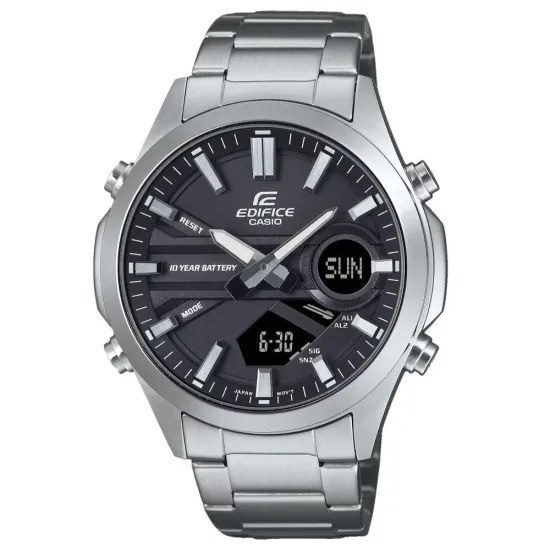 Casio Edifice Herrenuhr analog digital silberfarben schwarz EFV-C120D-1AEF