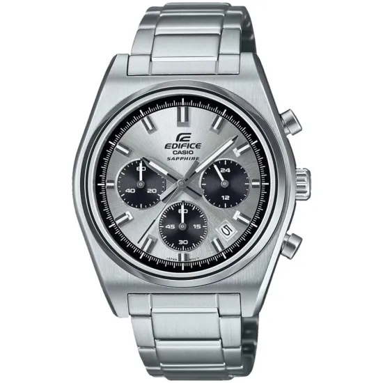 Casio Edifice Herrenuhr Chronograph Edelstahl silberfarben EFB-730D-7AVUEF