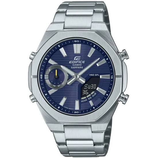 Casio Edifice Herrenuhr Smartphone Link Modell mit Zifferblatt blau ECB-S10D-2SEF