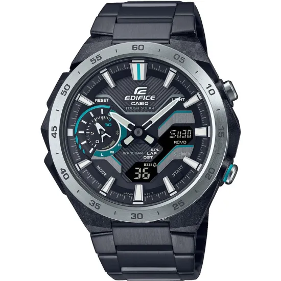 Casio Edifice Herrenuhr Solar Bluetooth schwarz mit Edelstahlband ECB-2200DD-1AEF