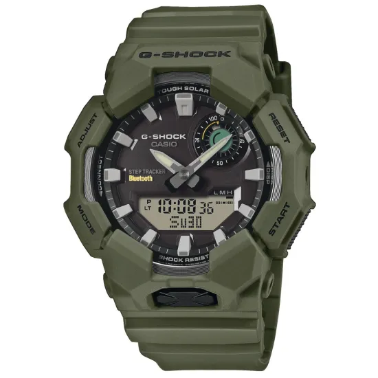 Casio G-SHOCK Armbanduhr Bluetooth Solar analog digital olivegrün GA-B010-3AER