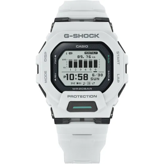 Casio G-SHOCK Bluetooth Armbanduhr weiss schwarz GBD-200-7ER
