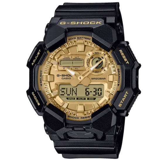 Casio G-SHOCK Classic analog digital Resin schwarz goldfarben GA-010GGB-1A9ER