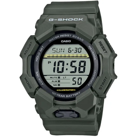 Casio G-Shock Classic digital Carbon Resinband grün GD-010-3ER