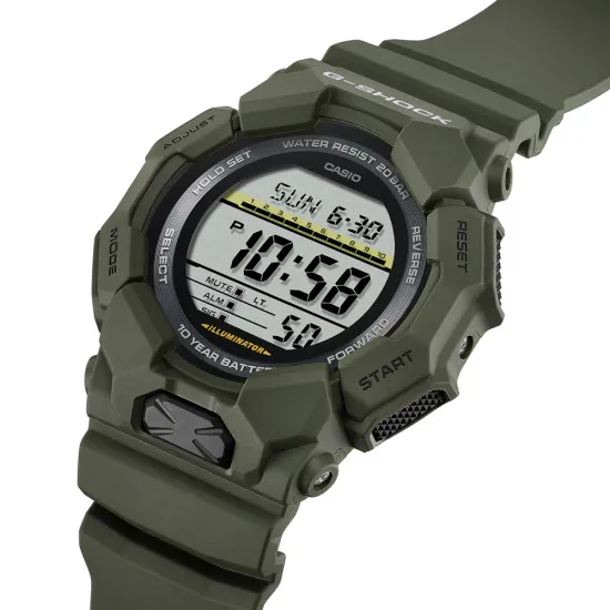 Casio G-Shock Classic digital Carbon Resinband grün GD-010-3ER