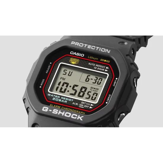 Casio G-Shock Digital Alarm Chronograph Armbanduhr schwarz DW-5000R-1AER