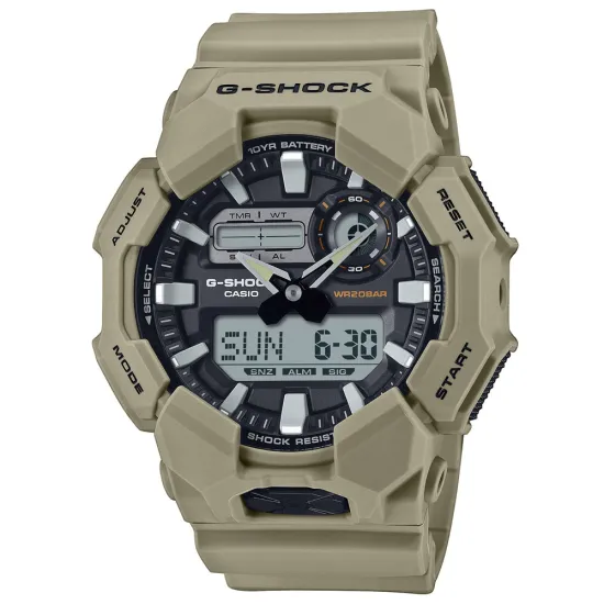 Casio G-Shock Herrenuhr schwarz beige analog digital GA-010-5AER