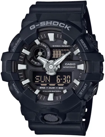 Casio G-Shock Sportuhr Herrenuhr schwarz analog digital GA-700-1BER