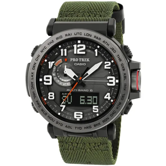 Casio Pro Trek Funksolaruhr Monte Tamaro mit Textilband PRW-6600YB-3ER