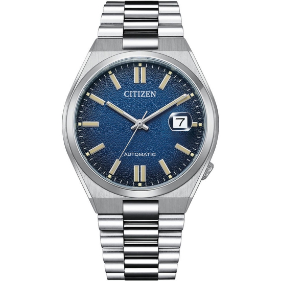Citizen Automatik Herrenuhr Tsuyosa Collection silberfarben dunkelblau NJ0151-88L