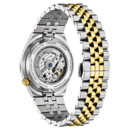 Citizen Automatikuhr Tsuyosa bicolor mit grünem Zifferblatt NK0024-54X