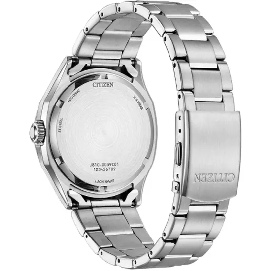 Citizen Eco Drive Herrenuhr Solar Stahl Zifferblatt blau AW1750-85L