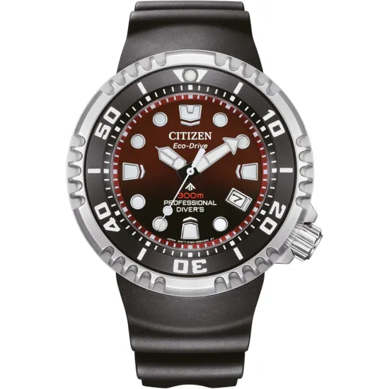 Citizen Promaster Solaruhr Prof. Diver 300 Eco weinrot schwarz mit Urethanband BN1024-01Z