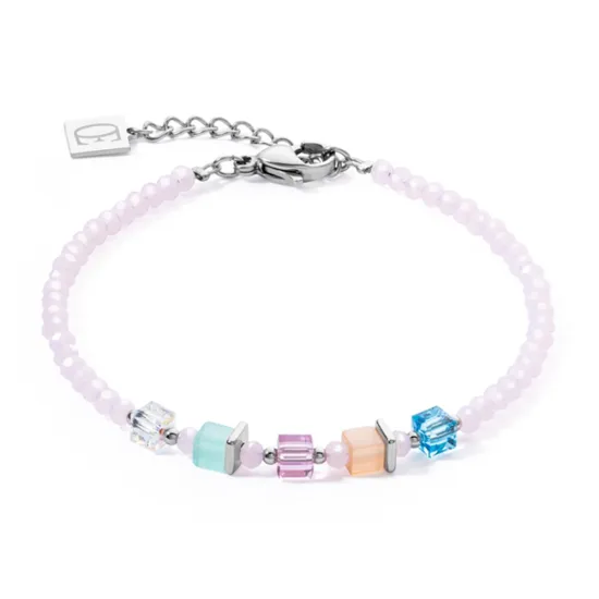 Coeur de Lion Armband Edelstahl multicolor rosa 4357/30-1519