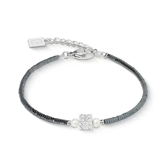 Coeur de Lion Armband Edge Grace anthrazit silberfarben Pearl Edition 1138/30-1224