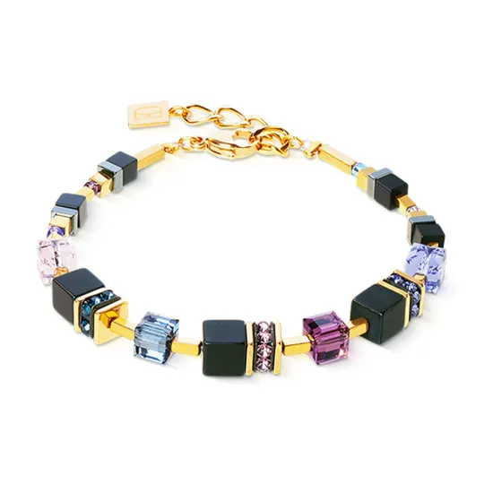 Coeur de Lion Armband GeoCube Precious Classic Blue Moon goldfarben 3043/30-1308
