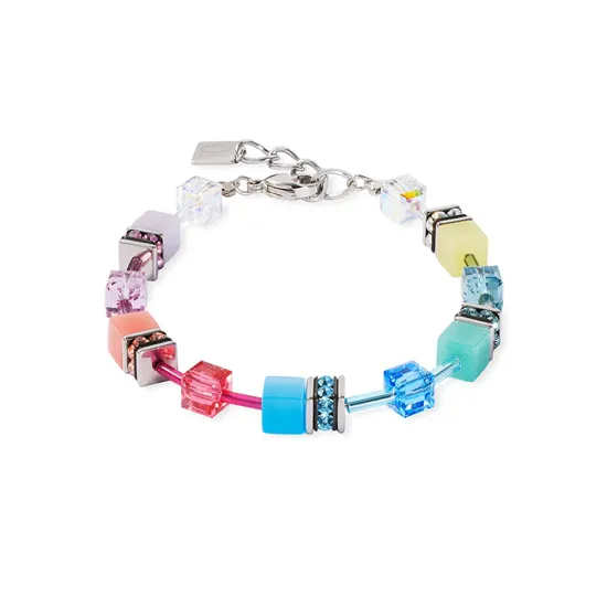 Coeur de Lion Armband GeoCube Edelstahl multicolor 2838/30-1517