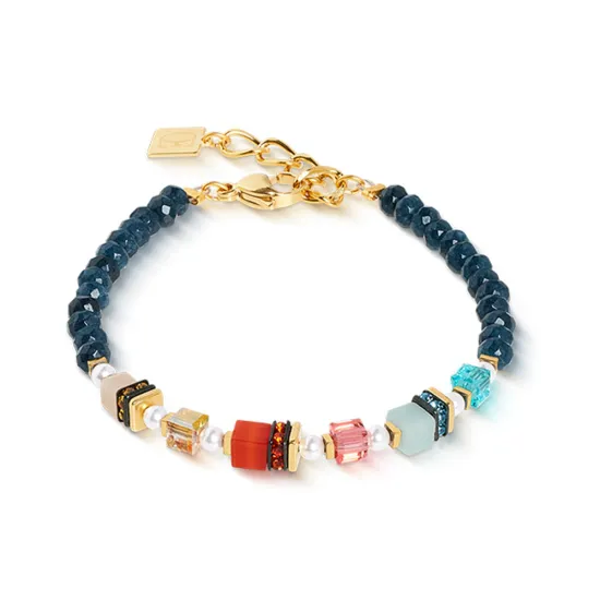 Coeur de Lion Armband Sparkling Princess Spikes goldfarben multicolor 2102/30-1516