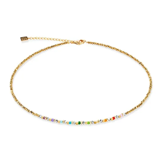 Coeur de Lion Halskette Swarovski Kristalle goldfarben multicolor 4359/10-1516
