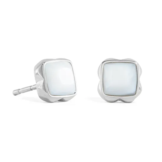 Coeur de Lion Ohrstecker silberfarben Birthstone April weiss 1300/21-1400