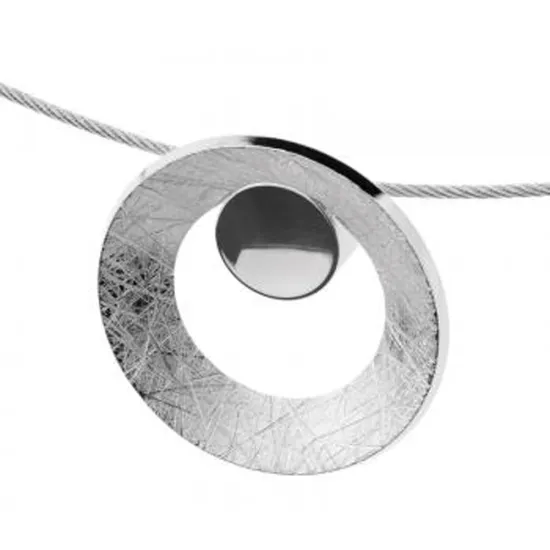 Ernstes Design Anhänger Edelstahl Edelstahl matt poliert gekratzt AN972