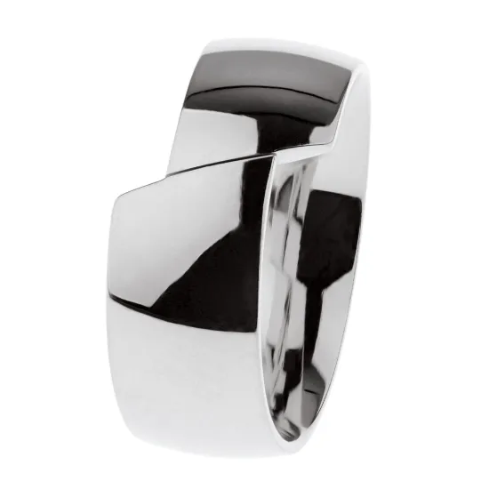 Ernstes Design Ring Gr. 56 Edelstahl silberfarben poliert R738.56