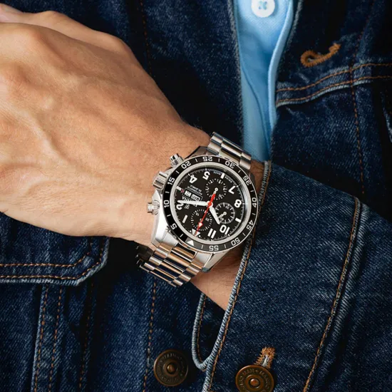 Festina Swiss Made Herrenuhr Automatik silberfarben schwarz F20055/4