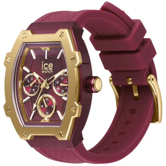 Ice Watch Damen Quarzuhr Ice Boliday Burgundy dunkelrot goldfarben 022868