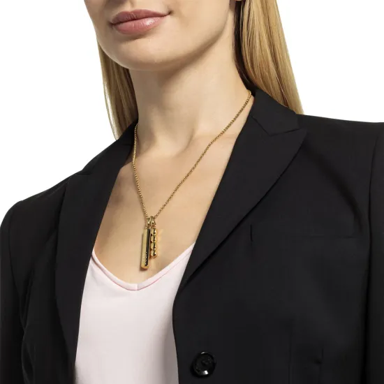 JOOP! Damenkette Edelstahl IP goldfarben 55 cm mit 2 Anhänger 2035878