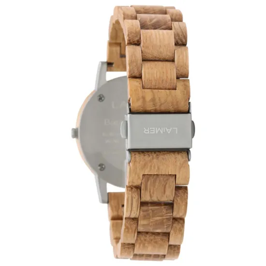 Laimer Holzuhr Damenuhr Armbanduhr Wine Edition Women braun silberfarben 0131