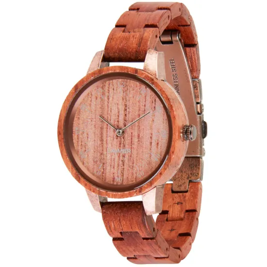 Laimer Holzuhr Damenuhr Edna aus Rosenholz 0101